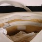 GIORGIO ARMANI BAG $1875 BEIGE CALFSKIN LOGO MESSENGER CARRY-ON SHOULDER BAG NEW