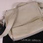GIORGIO ARMANI BAG $1875 BEIGE CALFSKIN LOGO MESSENGER CARRY-ON SHOULDER BAG NEW