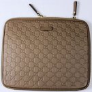 GUCCI iPAD CASE $665 TAUPE LOGO GUCCISSIMA EMBOSSED iPAD PROTECTOR CASE NEW