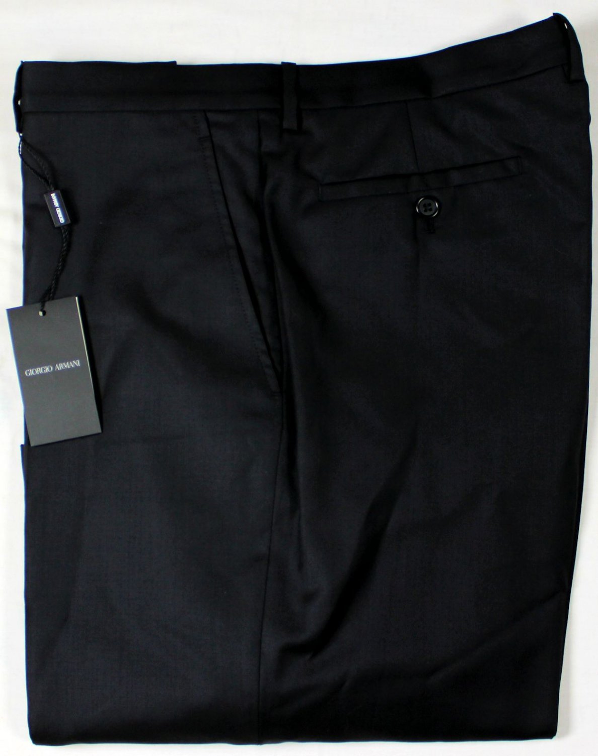 GIORGIO ARMANI PANTS $995 BLACK BLACK LABEL WOOL/CASHMERE DRESS SLACKS ...