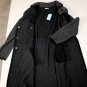 MALO COAT $4280 BLACK/GRAY BIRDSEYE WEAVE 100%CASHMERE OVERCOAT 6 42e NEW