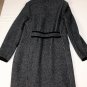 MALO COAT $4280 BLACK/GRAY BIRDSEYE WEAVE 100%CASHMERE OVERCOAT 6 42e NEW