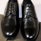BRUNO MAGLI SHOES $545 BLACK CALFSKIN LOGO M ORNAMENT HANDMADE DERBY 11 44e NEW