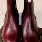 GUCCI SHOES $850 BORDEAUX CALFSKIN ALMOND TOE CHELSEA ANKLE BOOTS 10.5 43.5e NEW