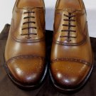 GUCCI SHOES $745 BROWN TOE ORNAMENTED CAPTOE GLAMOUR BROGUE 9.5 42.5e NEW
