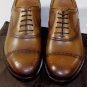 GUCCI SHOES $745 BROWN TOE ORNAMENTED CAPTOE GLAMOUR BROGUE 9.5 42.5e NEW