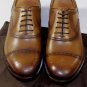 GUCCI SHOES $745 BROWN TOE ORNAMENTED CAPTOE GLAMOUR BROGUE 9.5 42.5e NEW
