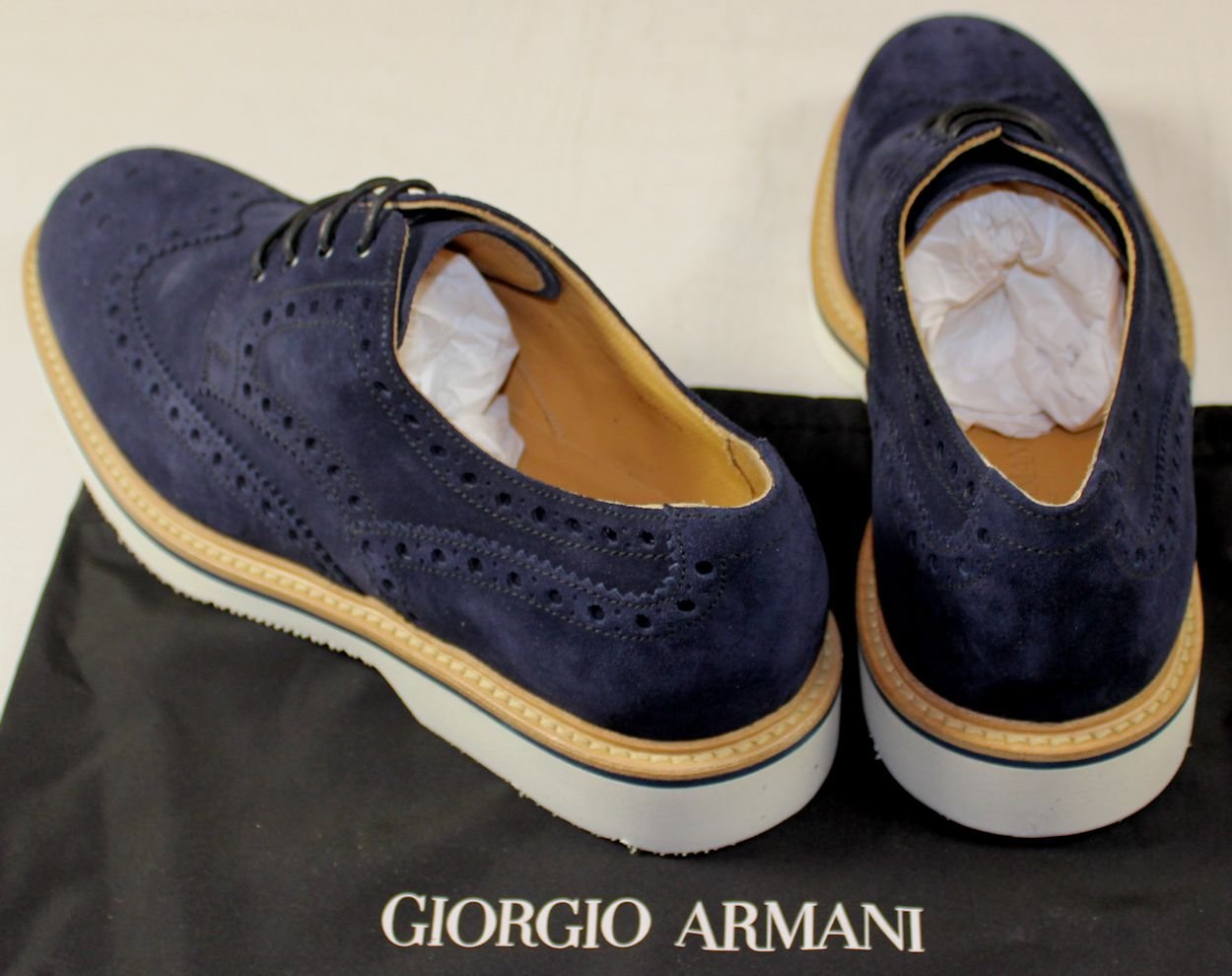 navy suede derby shoes