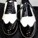 DSQUARED2 SHOES $850 BLACK/WHITE PATENT LEATHER CROC EMBOSSED WINGTIP 7 40e NEW