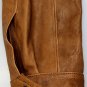 HOGAN JACKET $2400 TOBACCO BROWN 100%NAPPA LAMBSKIN LOGO BOMBER COAT MED 50e NEW