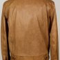 HOGAN JACKET $2400 TOBACCO BROWN 100%NAPPA LAMBSKIN LOGO BOMBER COAT MED 50e NEW