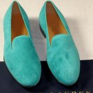 RALPH LAUREN SHOES $650 TEAL BLUE SUEDE CALFSKIN VENETIAN LOAFER 11D 44e NEW