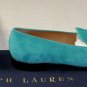 RALPH LAUREN SHOES $650 TEAL BLUE SUEDE CALFSKIN VENETIAN LOAFER 11D 44e NEW