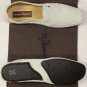 CESARE PACIOTTI SHOES $495 IVORY CANVAS DAGGER ORNAMENTED LOAFERS 11 44 NEW