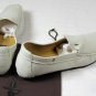 CESARE PACIOTTI SHOES $495 IVORY CANVAS DAGGER ORNAMENTED LOAFERS 11 44 NEW