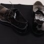DSQUARED2 SHOES $680 BLACK PATENT LEATHER LOGO HEEL FORMAL DERBY 11 44e NEW
