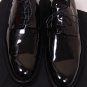 DSQUARED2 SHOES $680 BLACK PATENT LEATHER LOGO HEEL FORMAL DERBY 11 44e NEW