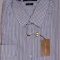 GUCCI SHIRT $495 WHITE/BLACK/BLUE STRIPED OXFORD DRESS SHIRT 16.5/34 42e NEW