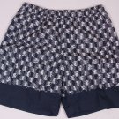 MARNI SWIMSUIT $295 NAVY/WHITE BLUR BEACHWEAR SWIM TRUNK SHORTS MED 50e NEW