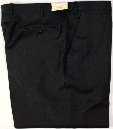 BRIONI PANTS $845 CHAR BLACK 100%SUPERFINE WOOL MOENA HANDMADE SLACKS 38 54e NEW