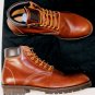 DSQUARED2 SHOES $650 DARK BROWN COWHIDE LACE UP LUG SOLE ANKLE BOOTS 11 44e NEW