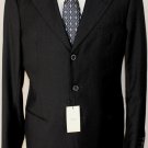 GIORGIO ARMANI SUIT $2840 BLACK RIBBON STRIPE Sp 150s WOOL 3BTN SUIT 42R 52e NEW