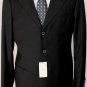 GIORGIO ARMANI SUIT $2840 BLACK RIBBON STRIPE Sp 150s WOOL 3BTN SUIT 42R 52e NEW