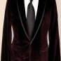 DOLCE & GABBANA JACKET $2195 MERLOT VELVET CIRCLE DESIGN TUXEDO COAT 38 50e NEW