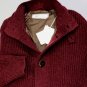 BRUNELLO CUCINELLI SWEATER MERLOT 100%CASHMERE 7BTN NYLON LINED CARD LG 52e NEW