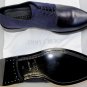 JIMMY CHOO SHOES $975 INK BLUE SUEDE CALFSKIN DEGRADE MILES DERBY 7 40e NEW