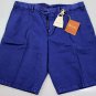 LORO PIANA SHORTS $455 BLUE COTTON/LINEN 5-PKT BERMUDA DECK SHORT 34 50 NEW