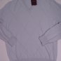 BALLANTYNE SWEATER $990 SMOKE LIGHT BLUE 100%CASHMERE V-NECK JUMPER L 52e NEW