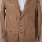 DSQUARED2 COAT $1295 KHAKI BROWN 7-BTN LOGO ORNAMENTED DUSTER JACKET 38 48e NEW