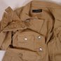 DSQUARED2 COAT $1295 KHAKI BROWN 7-BTN LOGO ORNAMENTED DUSTER JACKET 38 48e NEW