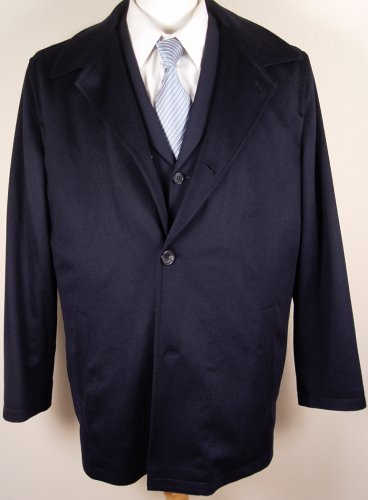 KITON COAT $7415 NAVY 4BTN 100%CASHMERE HANDMADE CAR COAT JACKET 42R 52e NEW