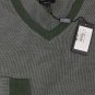 GIORGIO ARMANI BLACK LABEL SWEATER $625 GREEN/SILVER STRIPE JUMPER 3XL 58e NEW