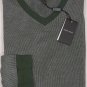 GIORGIO ARMANI BLACK LABEL SWEATER $625 GREEN/SILVER STRIPE JUMPER 3XL 58e NEW