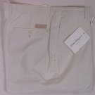 SALVATORE FERRAGAMO PANTS $450 BEIGE 100%COTTON LOGO SUMMER SLACKS 40 56e NEW
