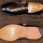 CHURCH'S SHOES $790 DK BROWN BENCHMADE BUCKLED CALFSKIN MONK STRAP 8.5 41.5e NEW