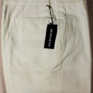 ANN DEMEULEMEESTER PANTS $795 WHITE COTTON CREPE BUTTON FLY SLACKS L 36 52 NEW