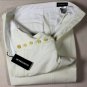 ANN DEMEULEMEESTER PANTS $795 WHITE COTTON CREPE BUTTON FLY SLACKS L 36 52 NEW