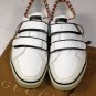 GUCCI SHOES $525 WHITE LOGO STRIPED LOW PROFILE COTTON SUMMER TRAINER 7 40e NEW