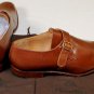 CHURCH'S SHOES $880 CHESTNUT BROWN BENCH MADE BUCKLED MONK STRAP 12.5 45.5e NEW