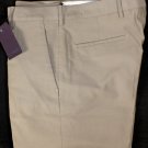 PRADA PANTS $495 STONE BEIGE 100%COTTON GABARDINE DRESS TROUSERS 36 52e NEW