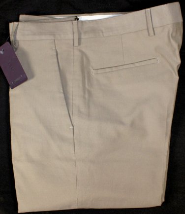 PRADA PANTS $495 STONE BEIGE 100%COTTON GABARDINE DRESS TROUSERS 36 52e NEW