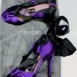 TOM FORD SHOES $1120 PURPLE SATIN NOTCHED TOE ANKLE WRAP SANDAL HEELS 6B 36 NEW