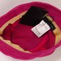 DSQUARED2 HAT $485 PINK CALFSKIN LOGO FEDORA BUCKET HAT UNISEX MEDIUM NEW