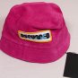 DSQUARED2 HAT $485 PINK CALFSKIN LOGO FEDORA BUCKET HAT UNISEX MEDIUM NEW
