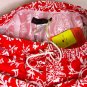 ETRO SWIM TRUNKS $350 RED/WHITE LOGO PAISLEY BEACHWEAR SWIM SHORTS XL 54e NEW