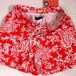 ETRO SWIM TRUNKS $350 RED/WHITE LOGO PAISLEY BEACHWEAR SWIM SHORTS XL 54e NEW